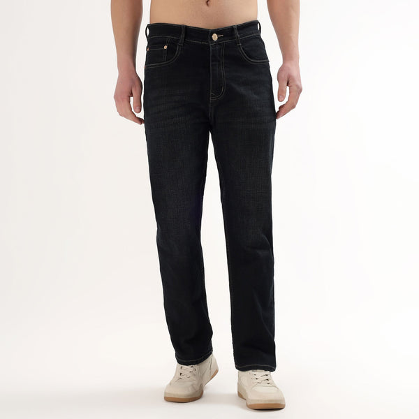 Red Boffin Men's Relaxed Fit Mid Rise Denim Blue Jeans