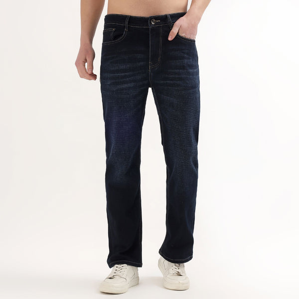 Red Boffin Men's Relaxed Fit Mid Rise Denim Jeans Blue