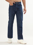 Red Boffin Men’s High Rise Non Stretchable Straight Fit Jeans - Dark Blue