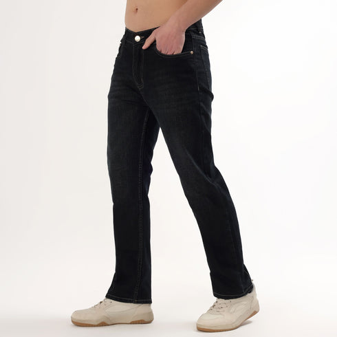 Red Boffin Men's Relaxed Fit Mid Rise Denim Blue Jeans