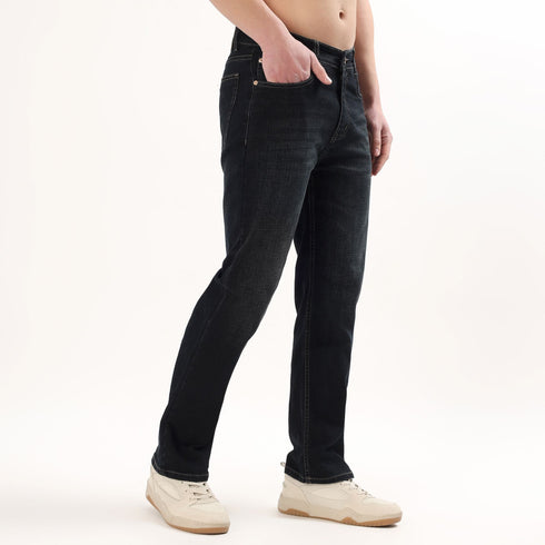 Red Boffin Men's Relaxed Fit Mid Rise Denim Blue Jeans