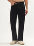 Red Boffin Men’s Straight Fit High Rise Stretchable Black Jeans for Men