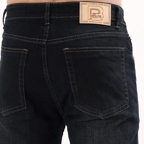 Red Boffin Men's Relaxed Fit Mid Rise Denim Blue Jeans