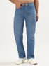 Red Boffin Men’s High Rise Non Stretchable Straight Fit Jeans - Blue