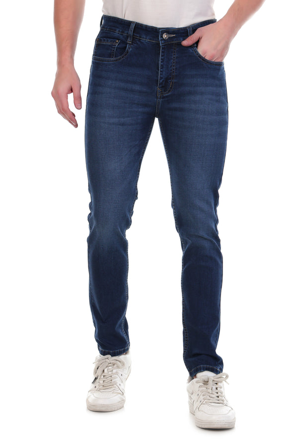 Red Boffin Men’s Regular Fit Dark Blue Jeans for Men