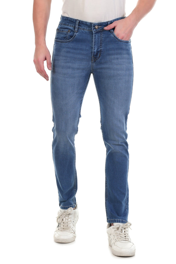 Red Boffin Men’s Regular Fit Light Blue Jeans for Men