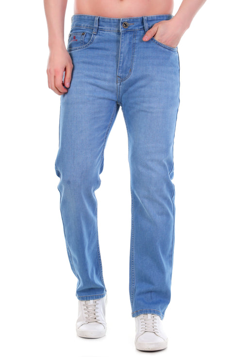 Red Boffin Mens Relaxed Fit Cotton Jeans with Stretch