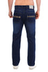 Red Boffin Mens Relaxed Fit Cotton Jeans with Stretch