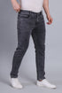 Red Boffin Men's Regular Smart Lycra Fit Grey Jeans
