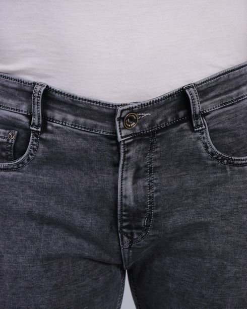 Red Boffin Men's Regular Smart Lycra Fit Grey Jeans