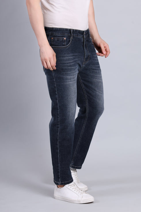 Red Boffin Men's Relaxed Fit Dark Blue Jeans