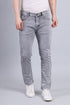 Red Boffin Men's Regular Smart Lycra Fit Light Grey Jeans