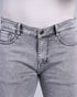 Red Boffin Men's Regular Smart Lycra Fit Light Grey Jeans